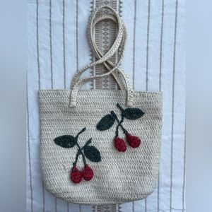 Topshop Woven Cherry Mini Bag